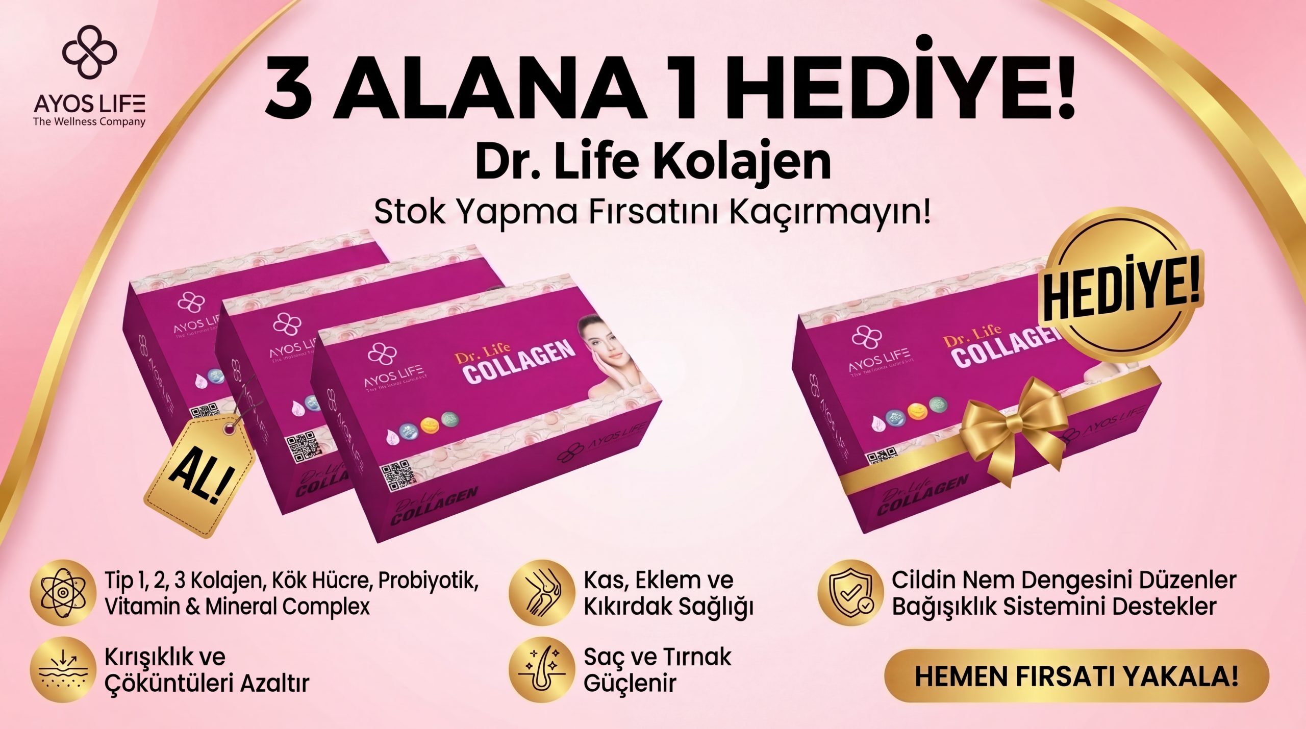 Dr. Life Collagen 3 Al 1 HEDİYE